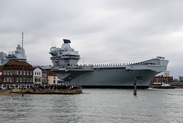 HMS Prince of Wales has sailed into her home port of Portsmouth Naval ...